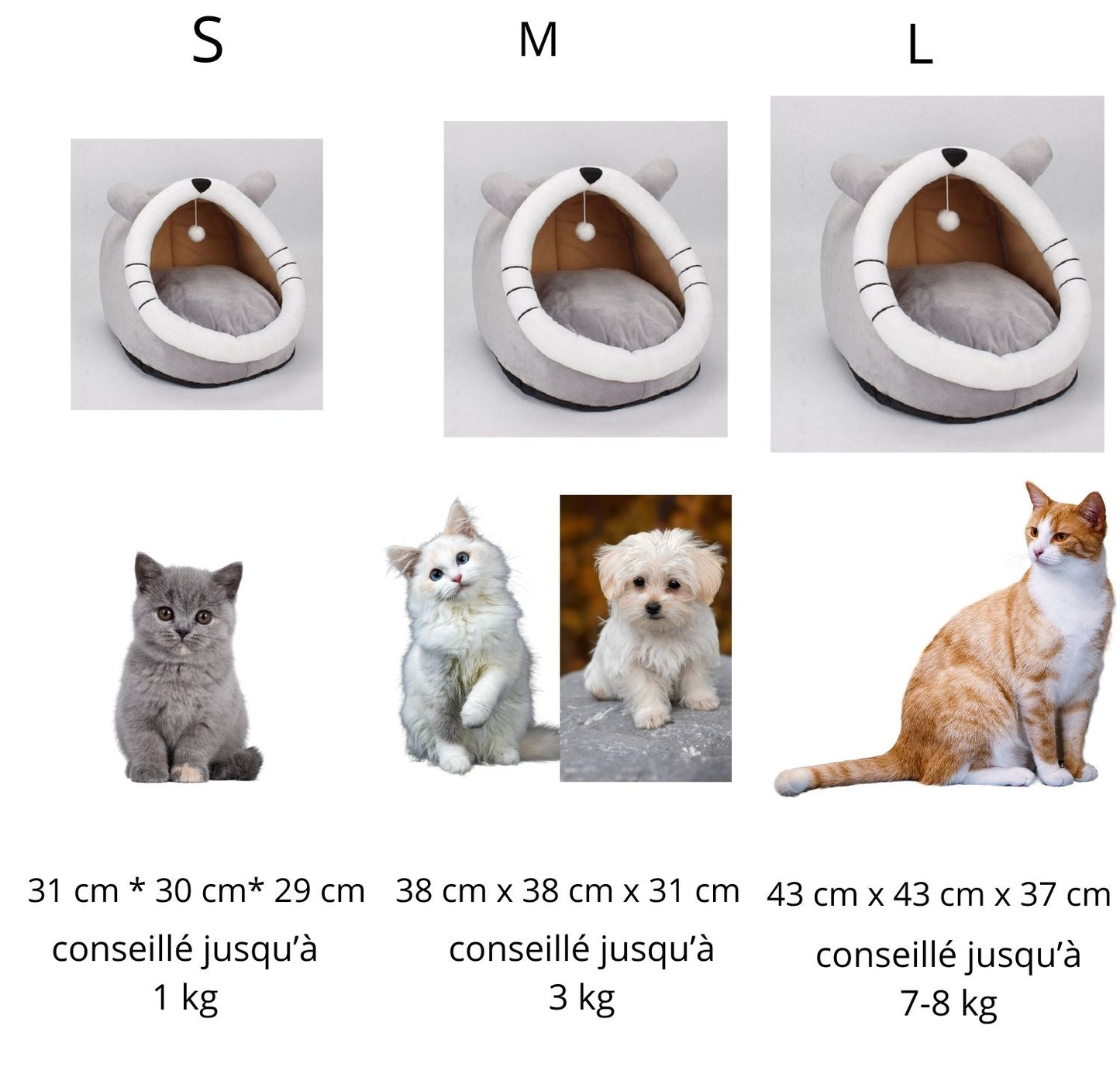 Nid de couchage apaisant et stimulant pour votre chat